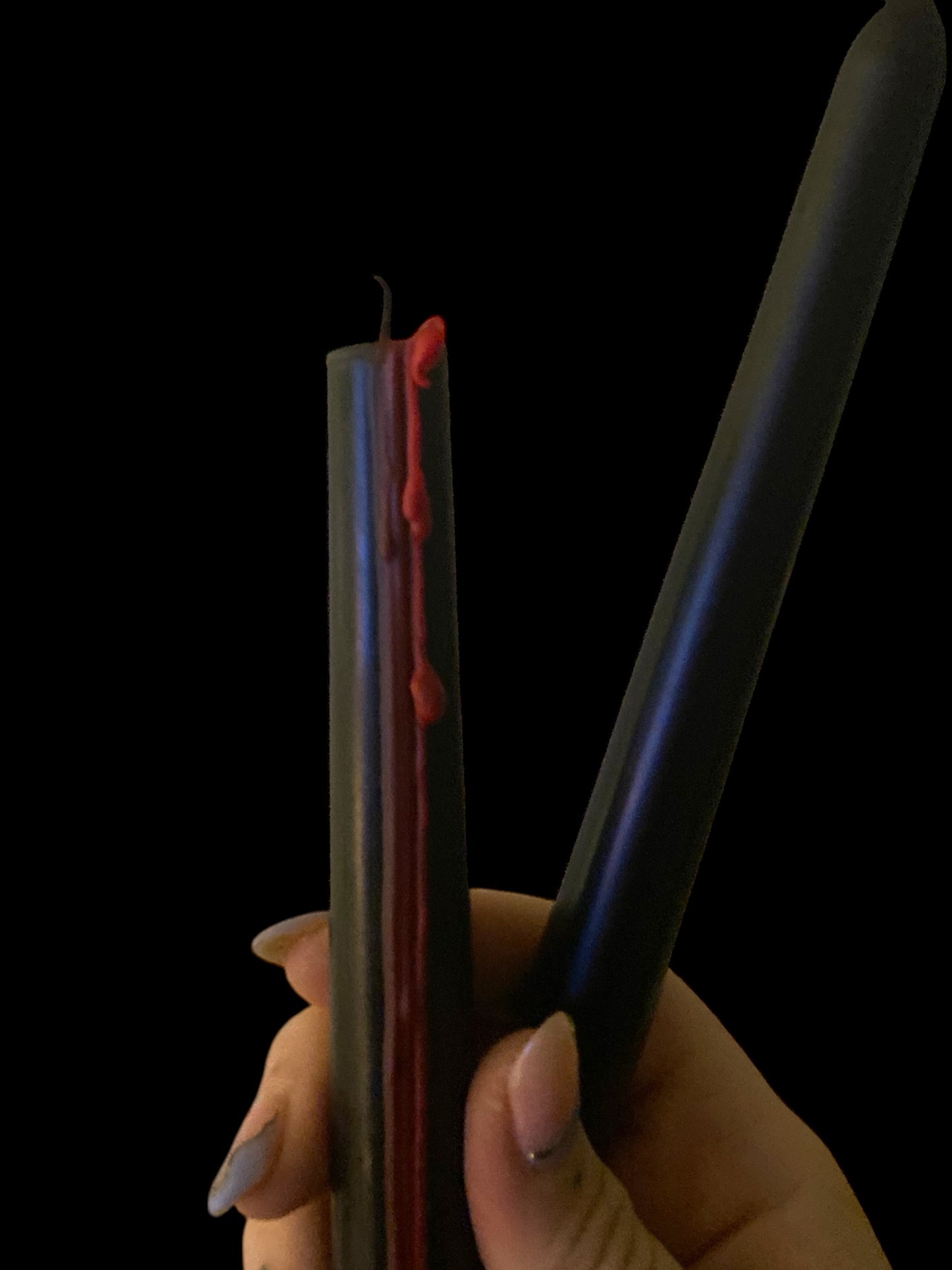 Black bleeding tapers