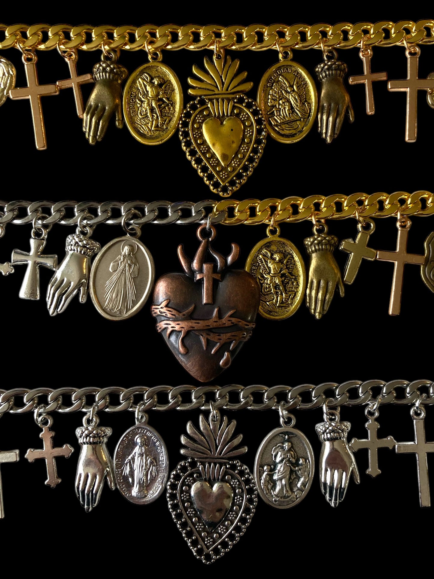 Mixed Milagros charm choker