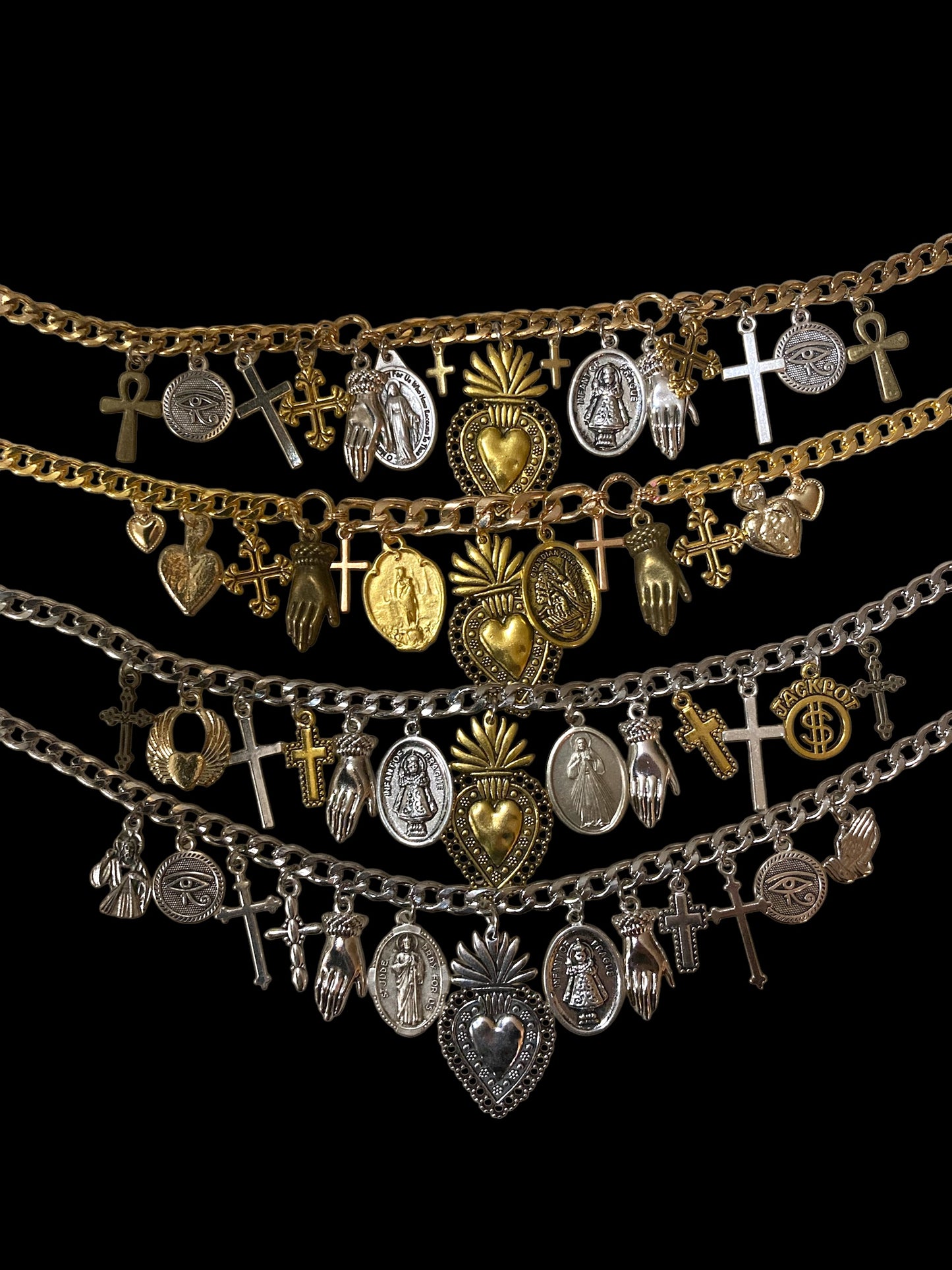 Mixed Milagros charm choker