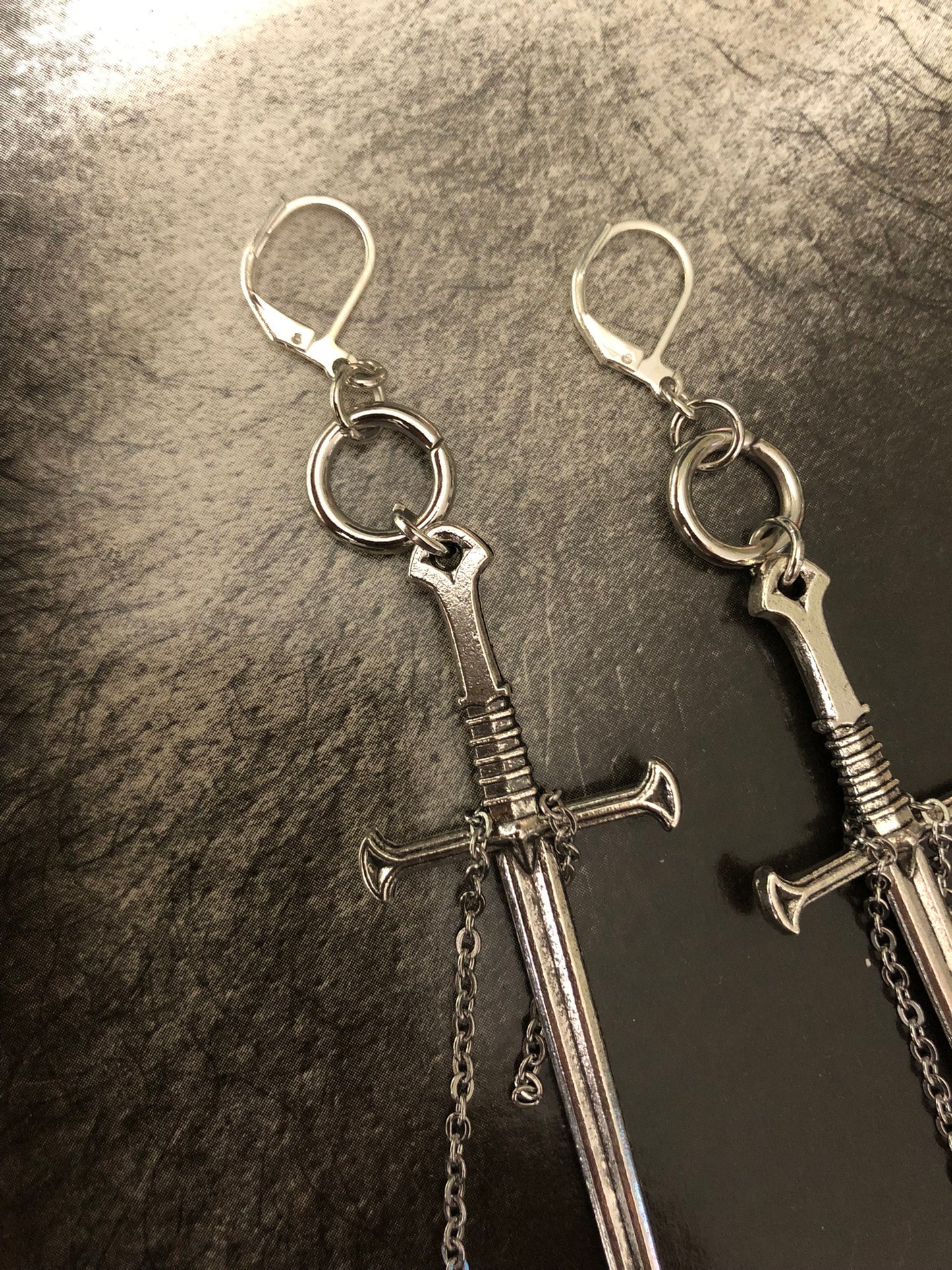 Sword of the Rings earrings
