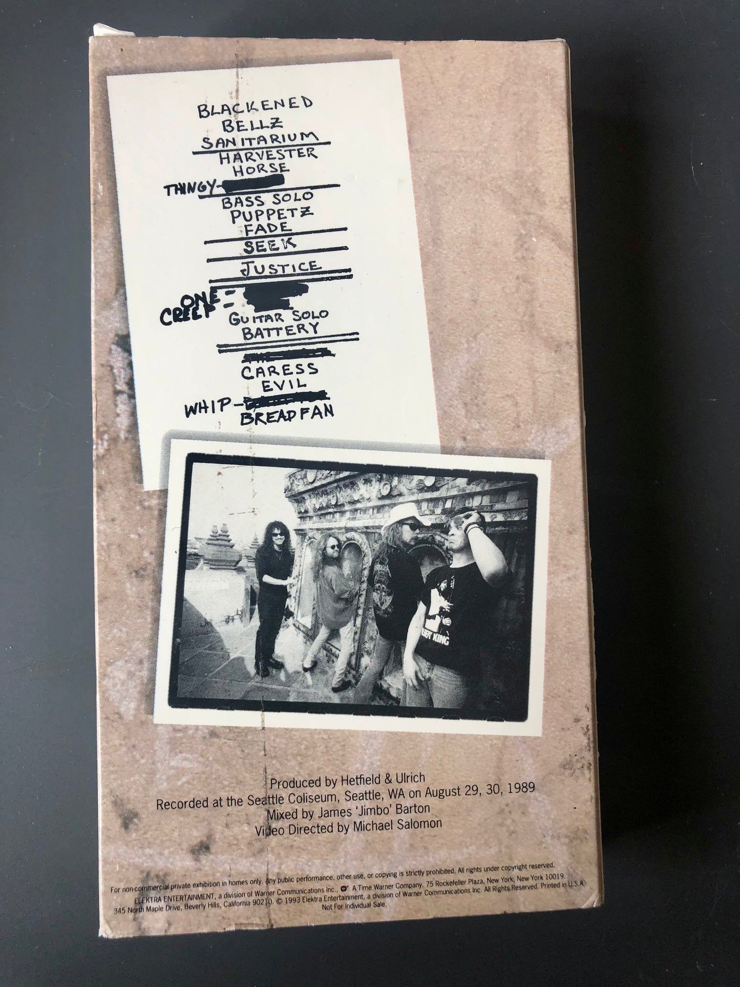 Metallica LIVE VHS Seattle