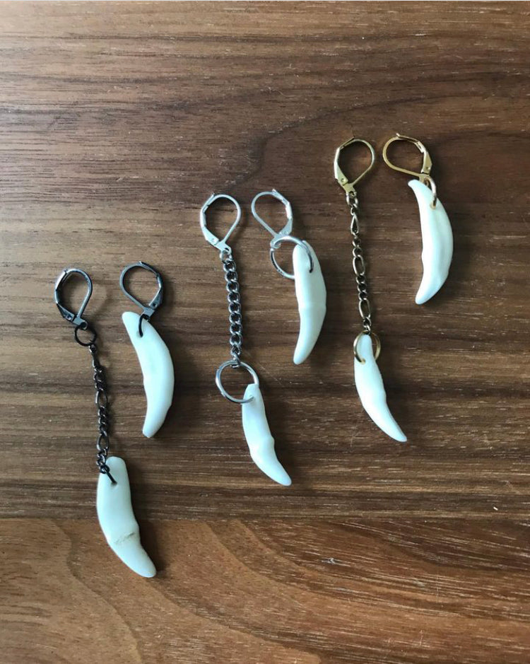 Asymmetrical Tooth Earrings