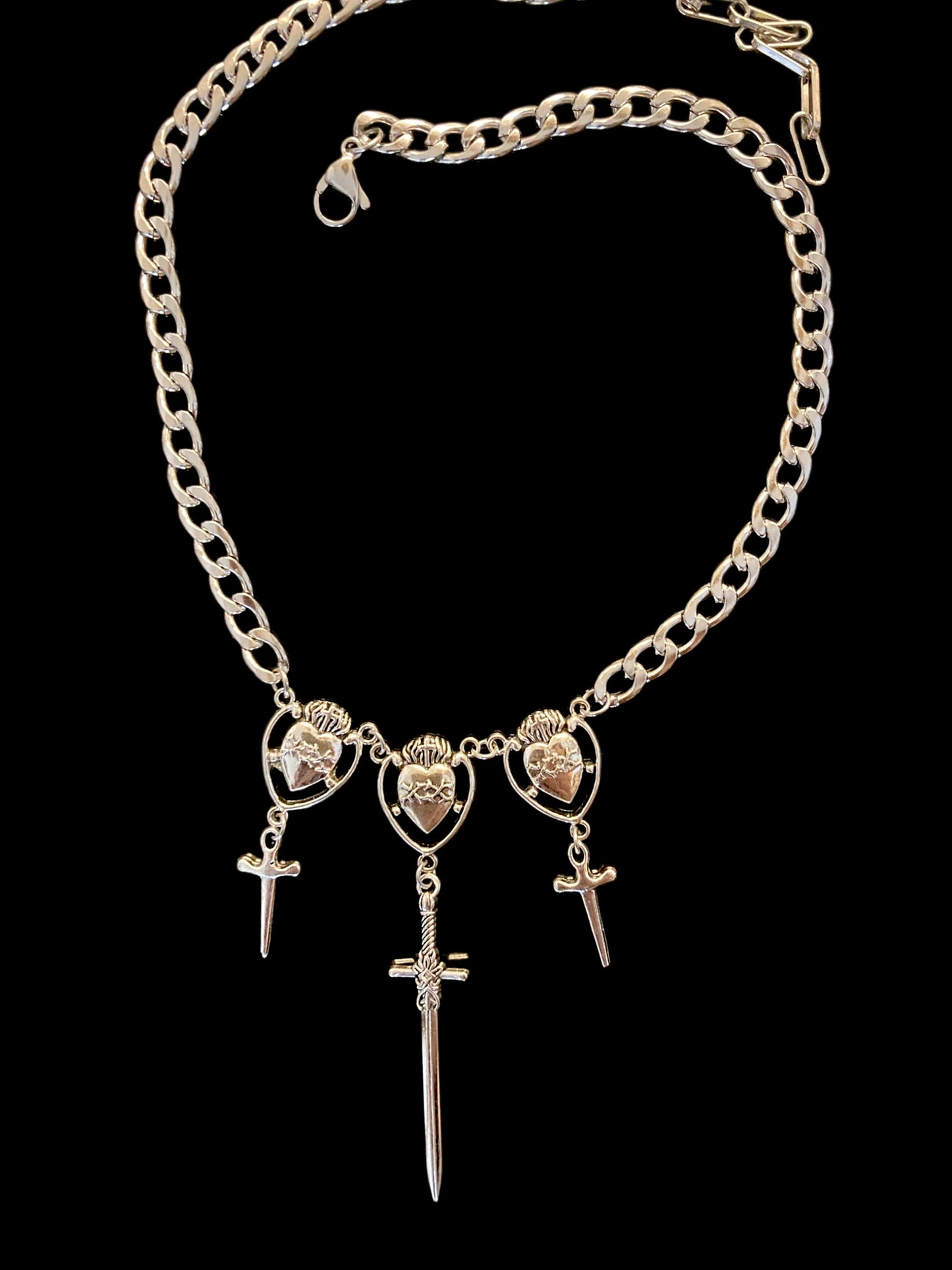 Pierced heart necklace