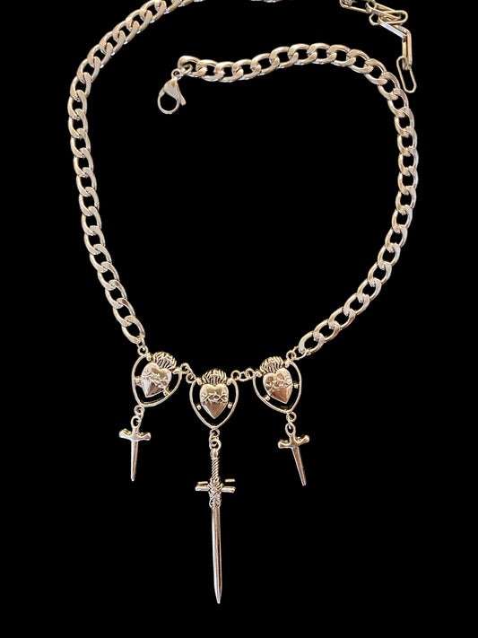 Pierced heart necklace