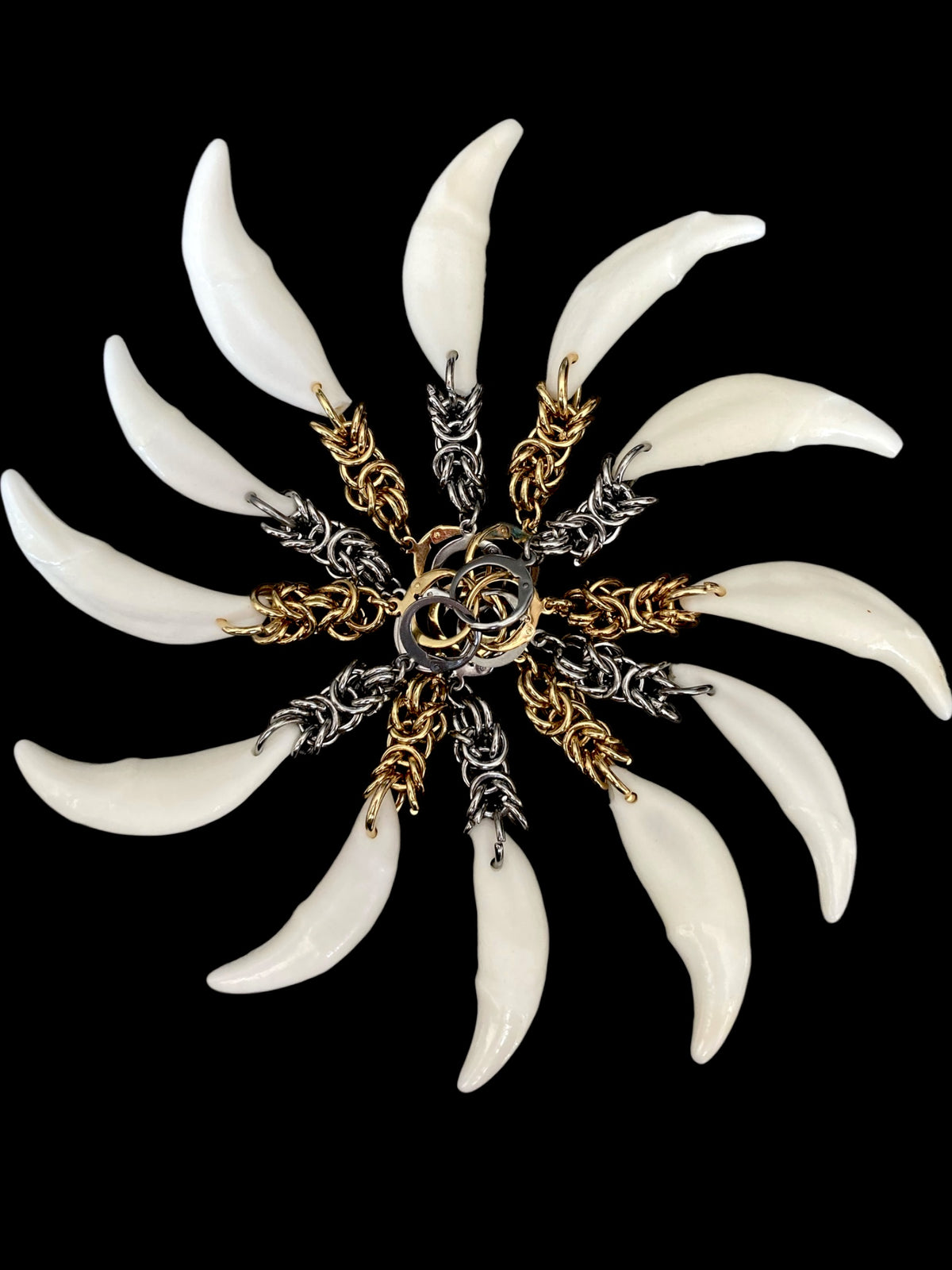Byzantine tooth earrings