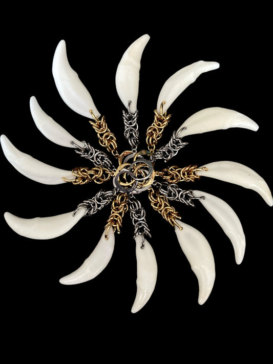 Byzantine tooth earrings