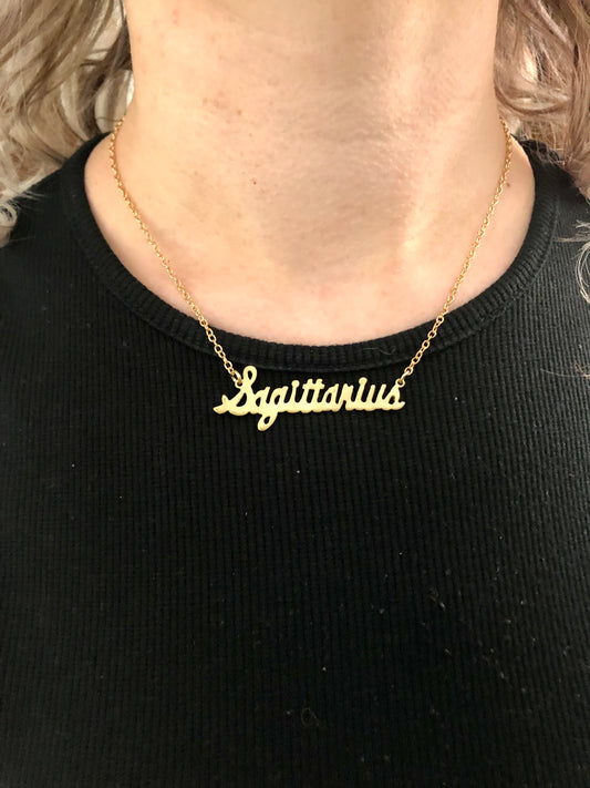 Assorted Signs - Brass Zodiac Necklace