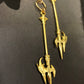 Gold Battle Axe earrings