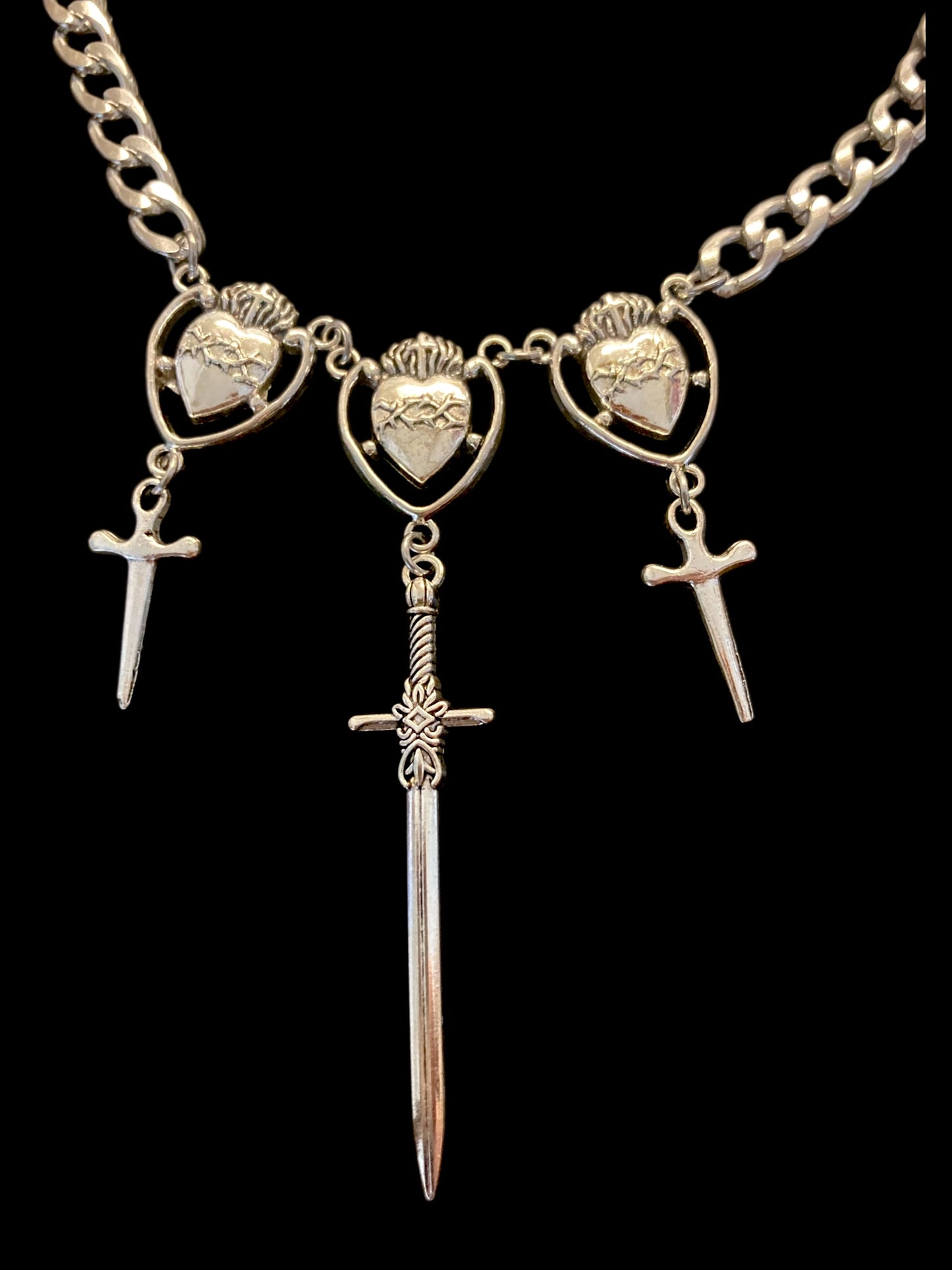 Pierced heart necklace