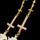 Trifecta cross earrings