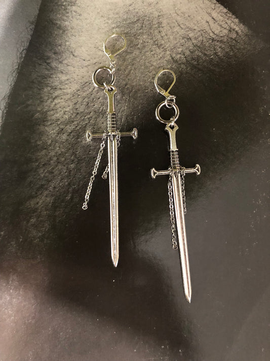 Sword of the Rings earrings