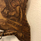 Antique pyrography rack