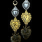 Tri-tone Milagros earrings