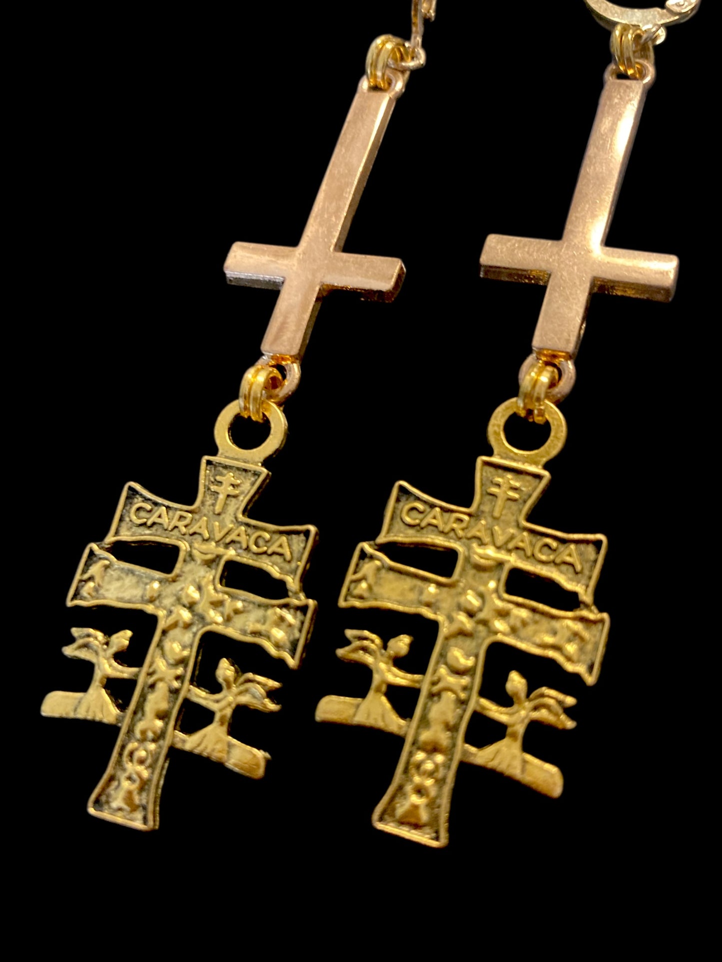 Crucified in the void earrings