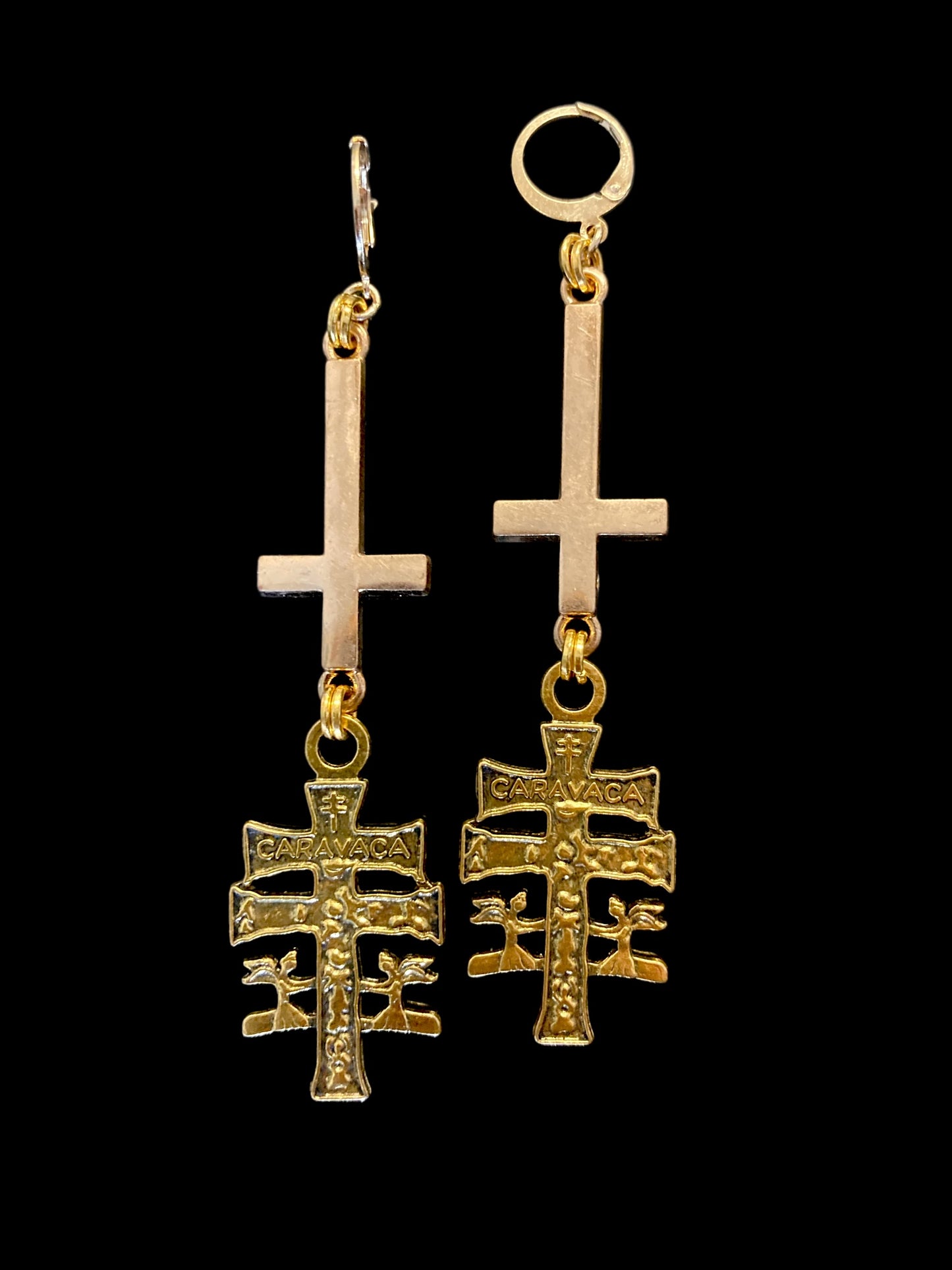 Crucified in the void earrings