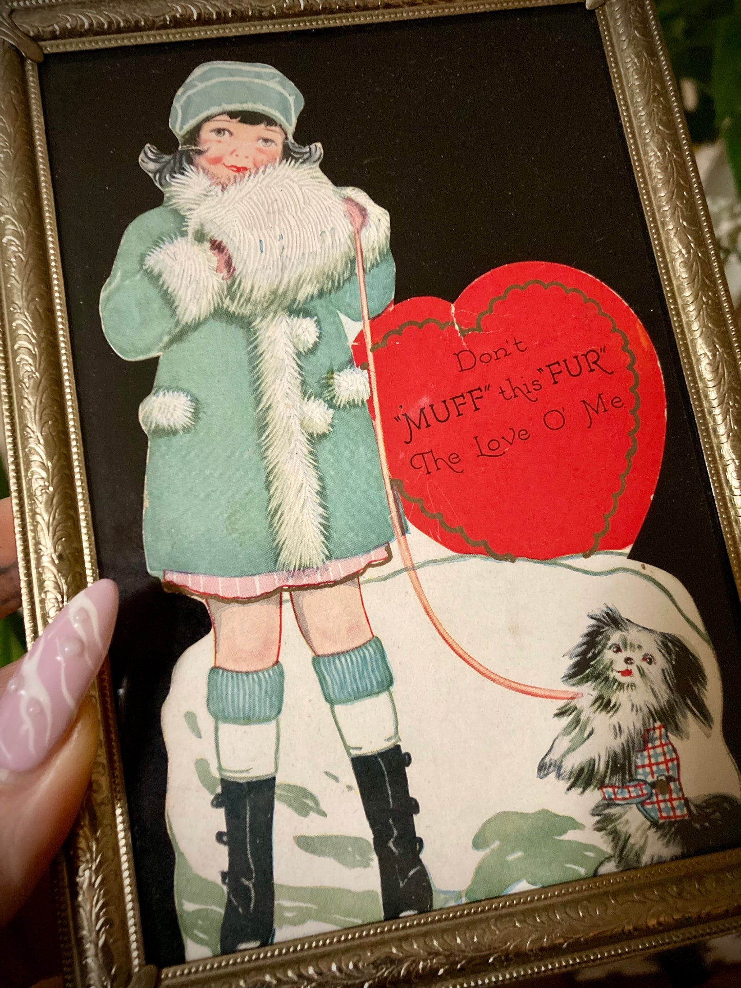 Vintage valentine frame