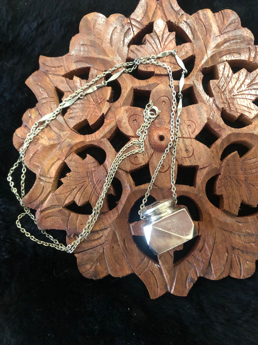 Antique sterling pomander necklace