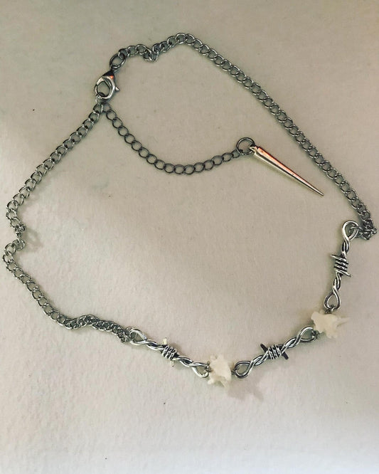 Barbed Wire Vertebrae Necklace