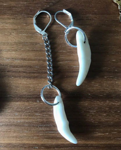 Asymmetrical Tooth Earrings