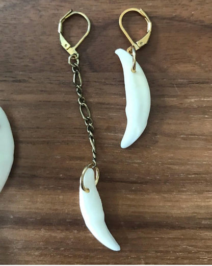 Asymmetrical Tooth Earrings