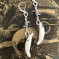 Barbed wire tooth earrings